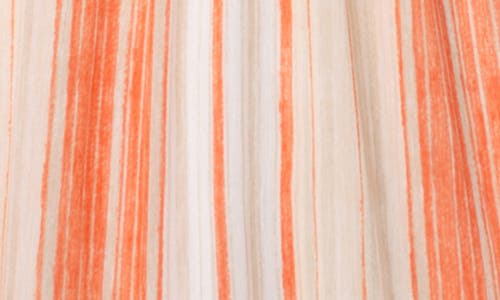 Liverpool Los Angeles Flutter Sleeve Maxi Dress In Orange Stripe