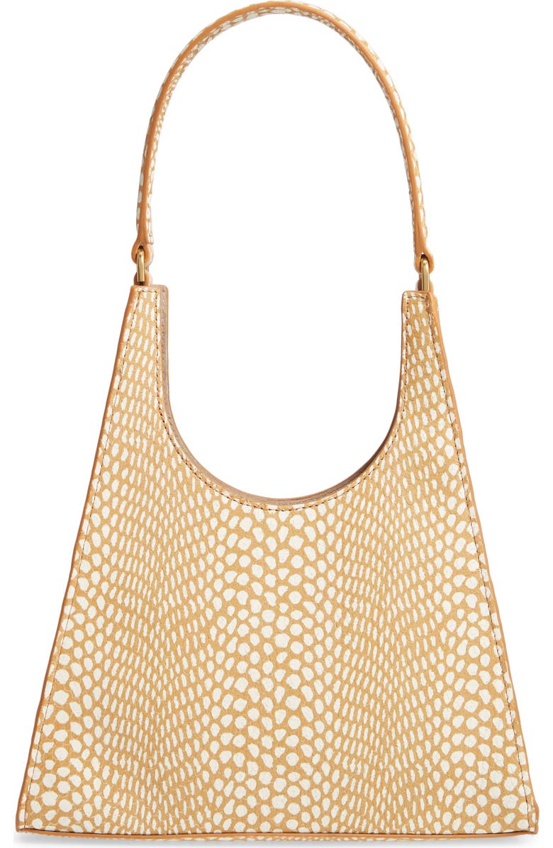 STAUD Rey Snake Embossed Leather Shoulder Bag, Main, color,