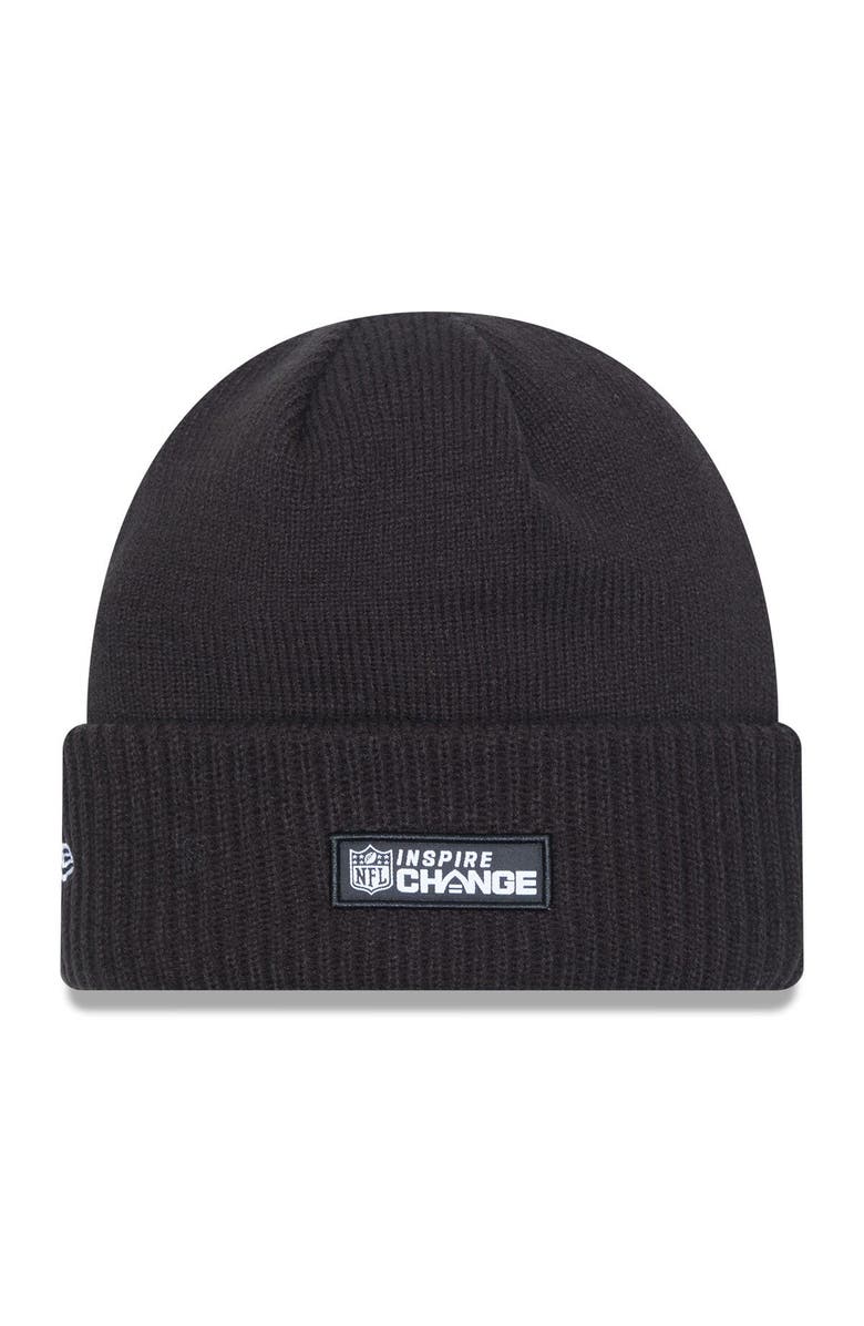 New Era Men's New Era Black Seattle Seahawks 2022 Inspire Change  Cuffed Knit Hat, Alternate, color, 