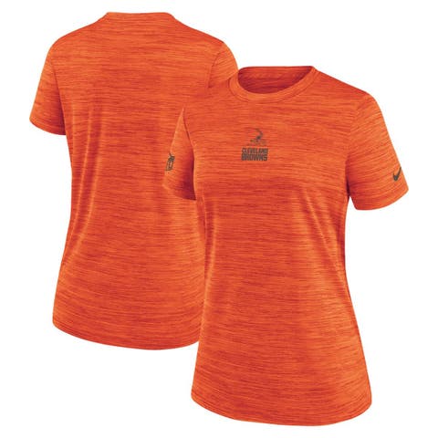 Women's Nike Orange Cleveland Browns Sideline Velocity Dri-FIT T-Shirt