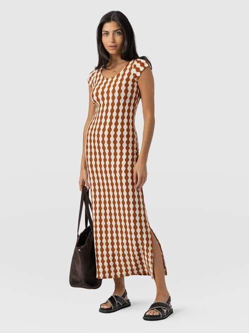 Shop Saint + Sofia Elise Scoop Neck Midaxi Dress