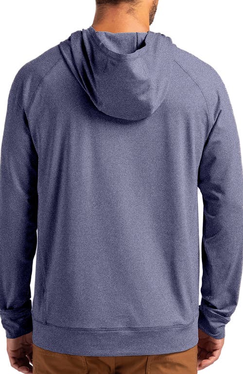 Cutter & Buck Adapt Heather Hooded Pullover In Navy Blue Heather