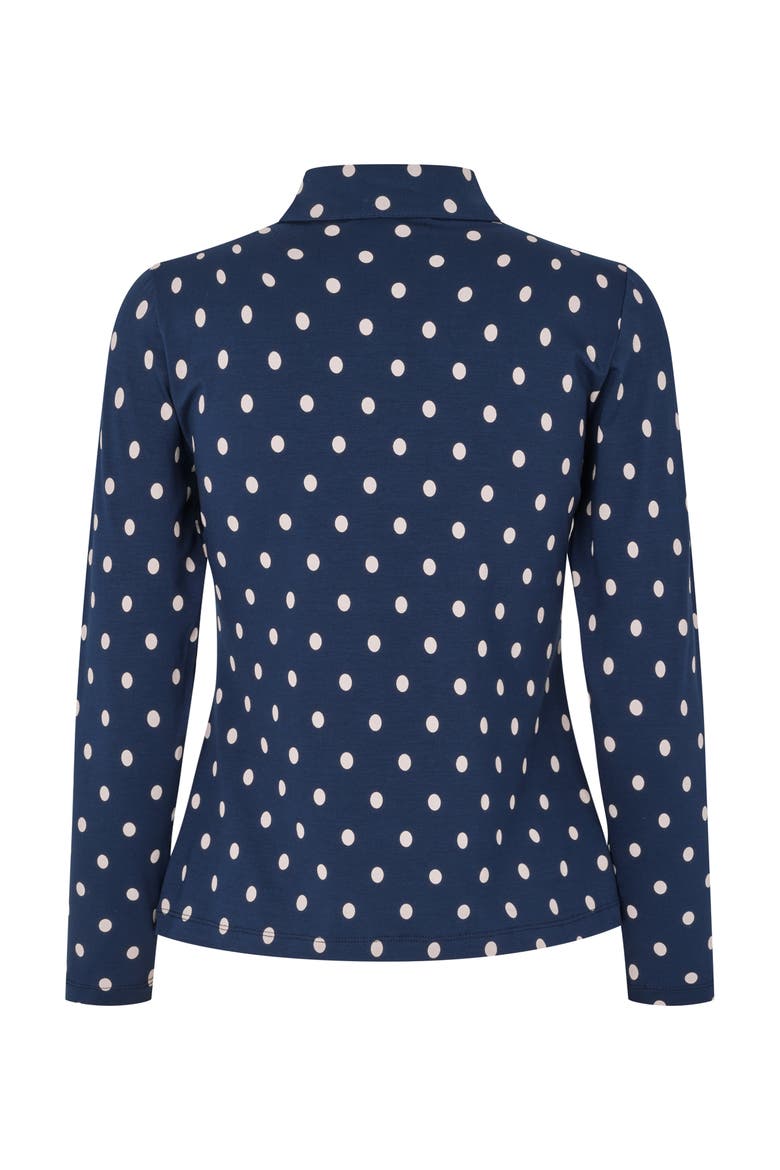 MaIviona Polka Dot Shirt, Alternate, color, Navy Blazer