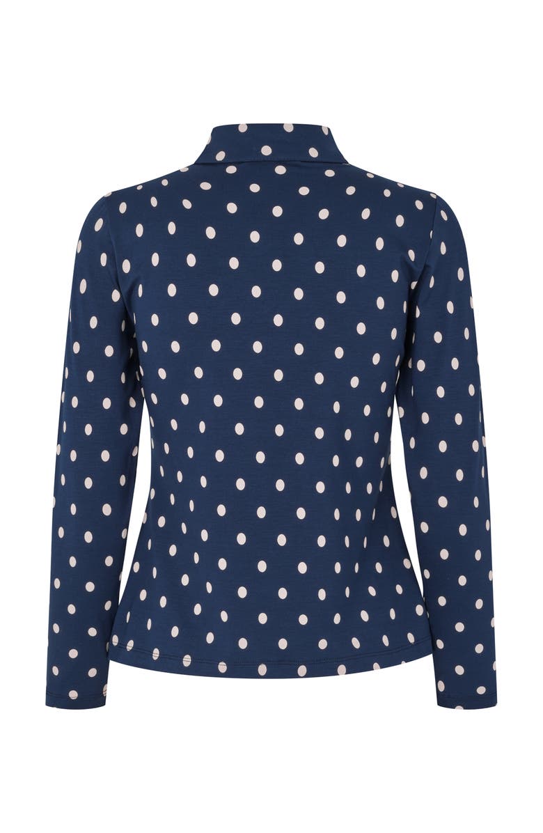 Masai Copenhagen MaIviona Polka Dot Shirt, Alternate, color, Navy Blazer