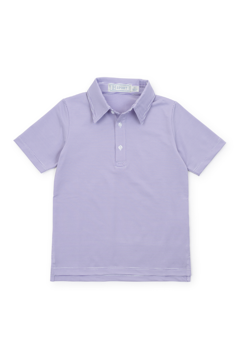 Will Boys' Golf Polo Shirt by LH Sport, Main, color, Purple Stripes