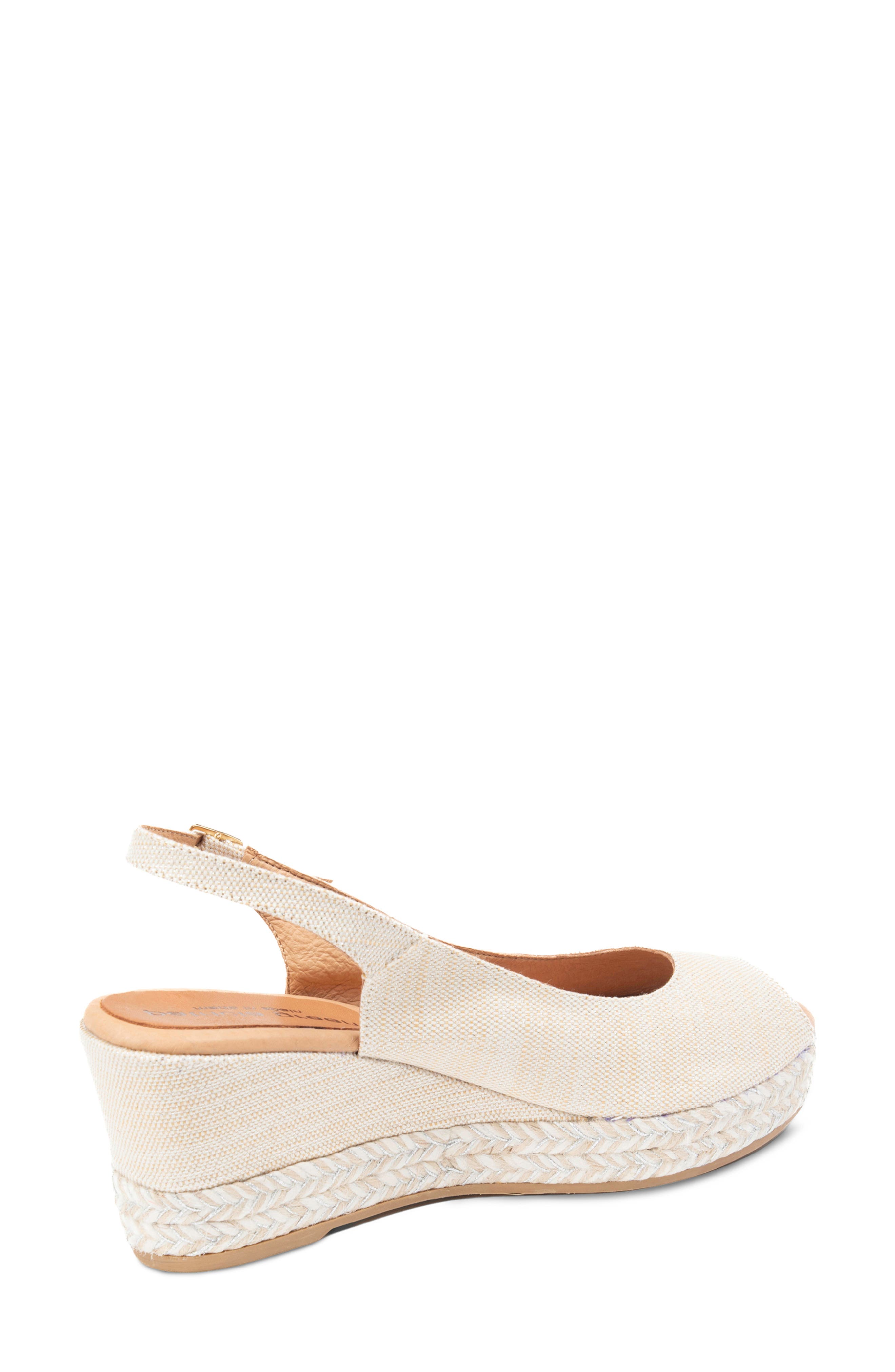 patricia green Piper Peep Toe Slingback Sandal, Alternate, color, Cream Natural Metallic