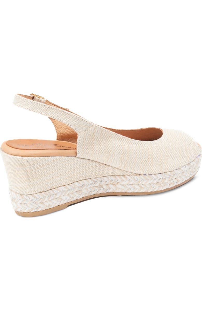 patricia green Piper Peep Toe Slingback Sandal, Alternate, color, Cream Natural Metallic