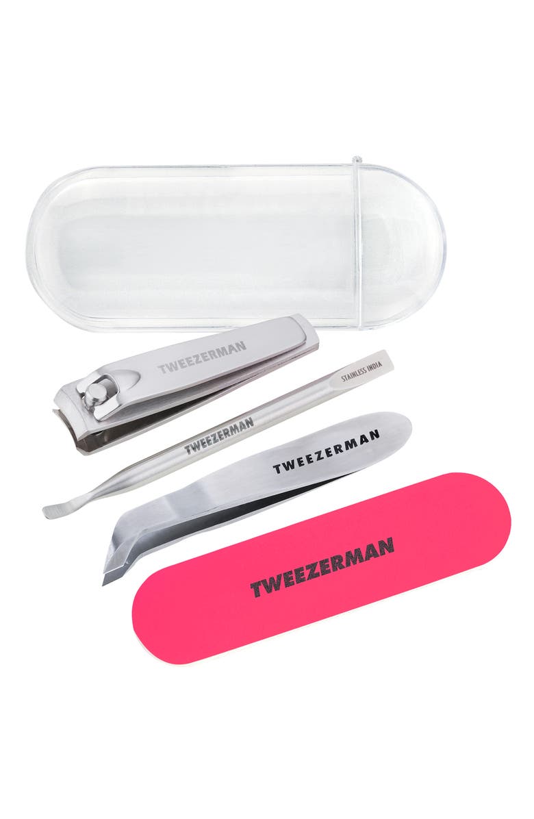 TWEEZERMAN Mini Neon 5-Piece Nail Rescue Set, Main, color, 