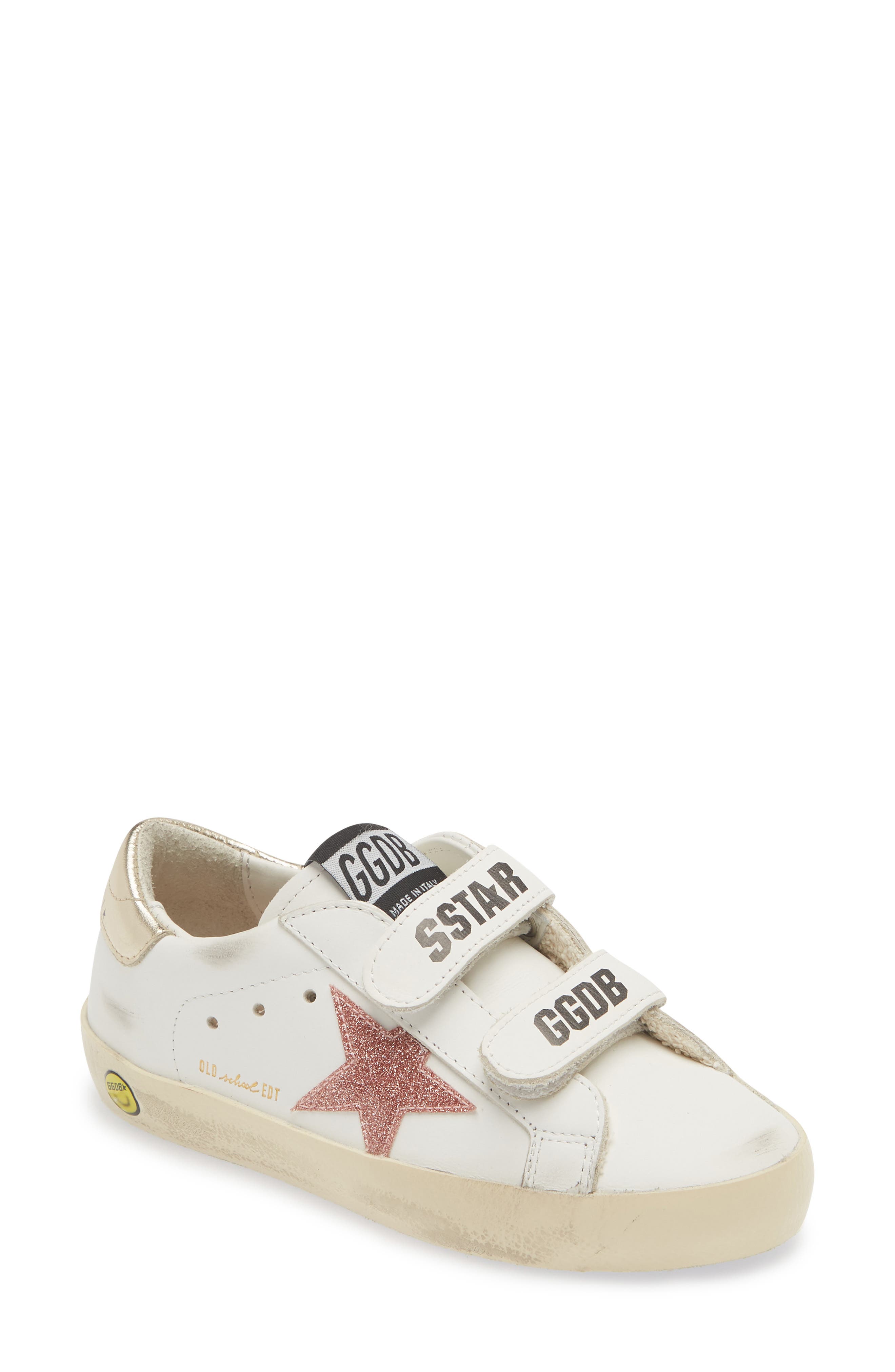 Kids' Old School Low Top Sneaker, Main, color, WHITE/ PEACH/ PLATINUM