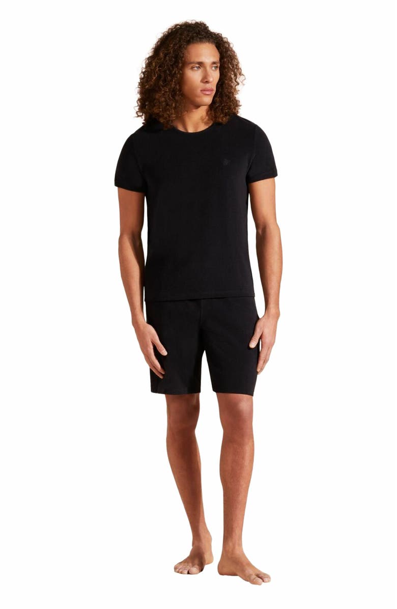 Vilebrequin Men's Terry T-Shirt, Main, color, Noir