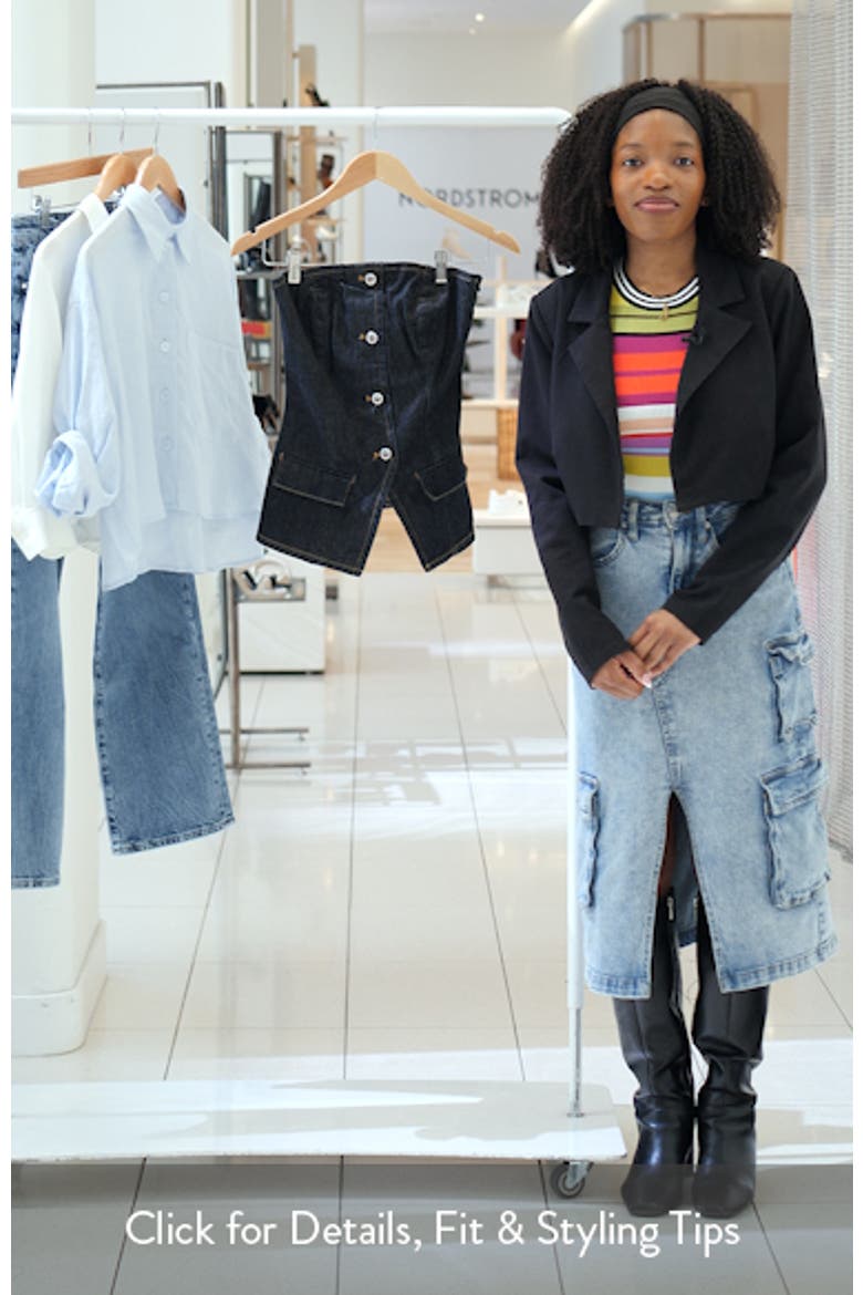Clemence Denim Bustier Top video