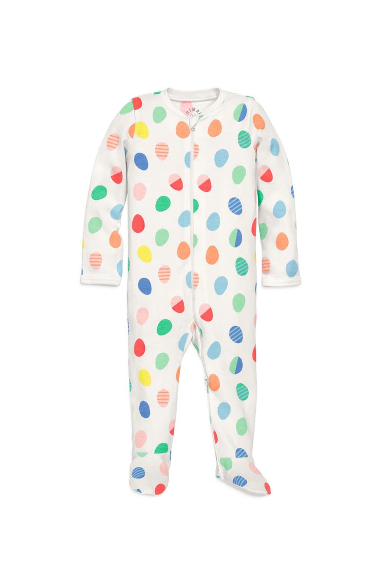 Primary Baby Organic Zip Footie In Seasonal Prints, Alternate, color,
