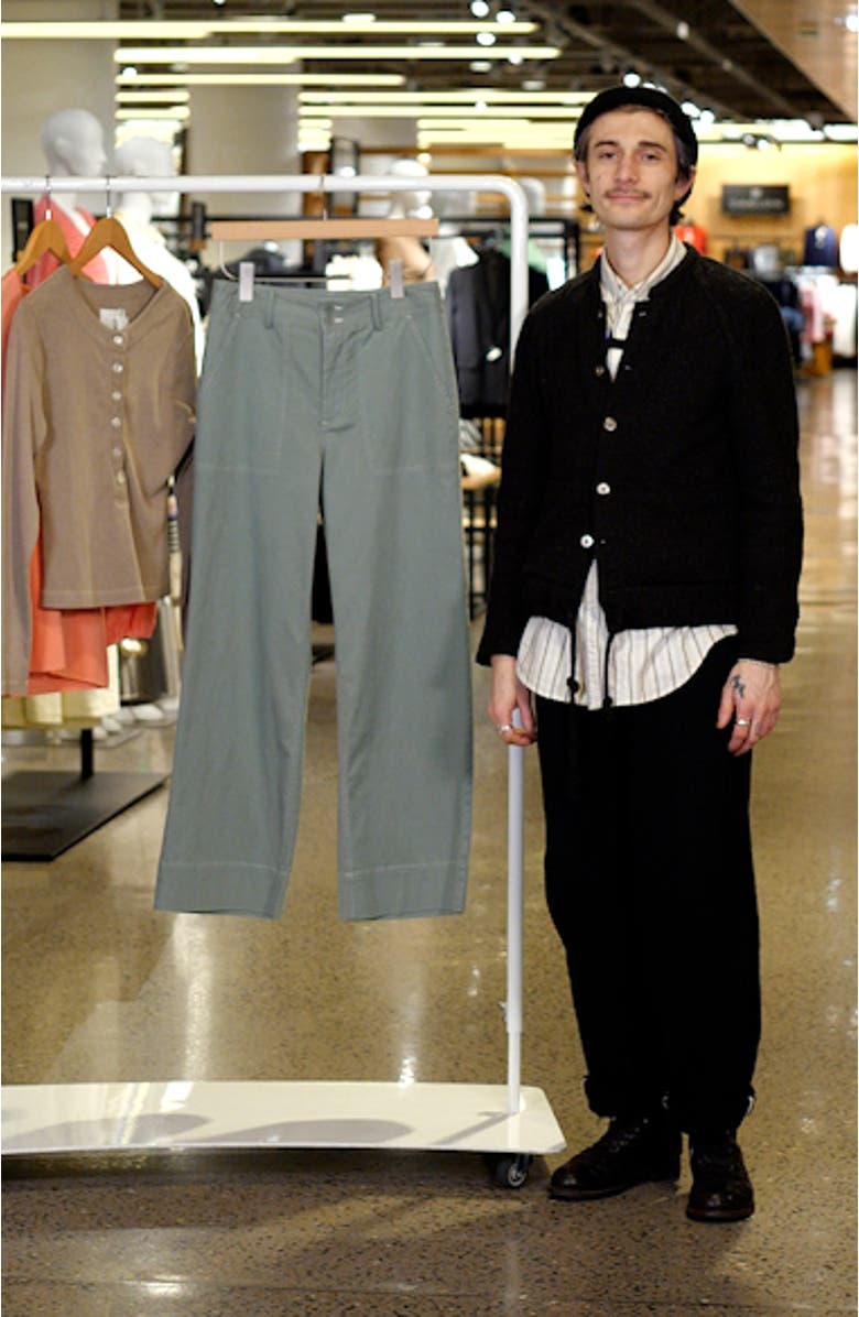 Parker Stacked Button Straight Leg Pants, sales video thumbnail