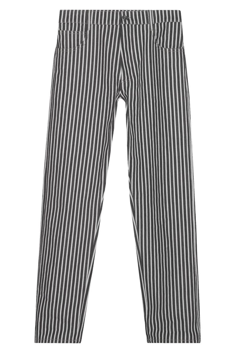 Engineer Stripe Straight Leg Cotton Drill Pants, Alternate, color, NAVY/ ECRU