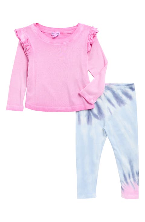 Blooming Ruffle Top & Tie Dye Leggings Set (Baby)