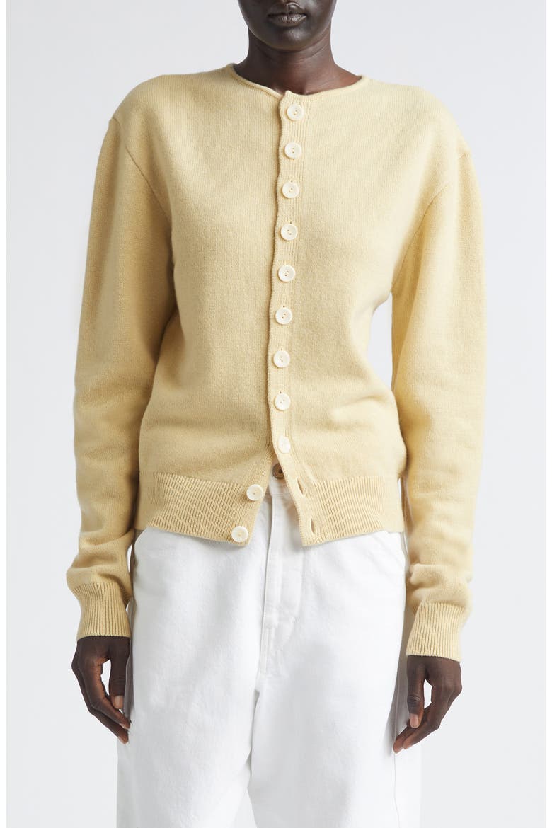 Reversible Cashmere & Wool Cardigan, Main, color, BUTTER