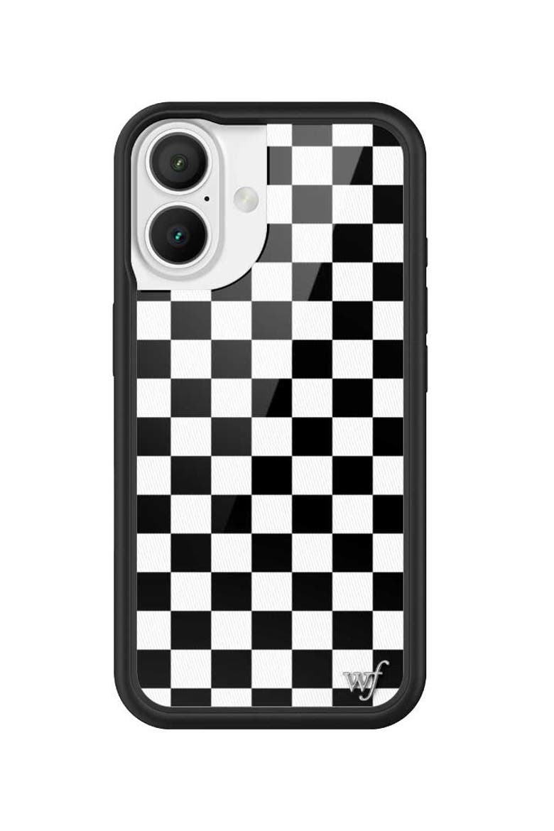 Checkers | Black iPhone Case, Alternate, color, Black