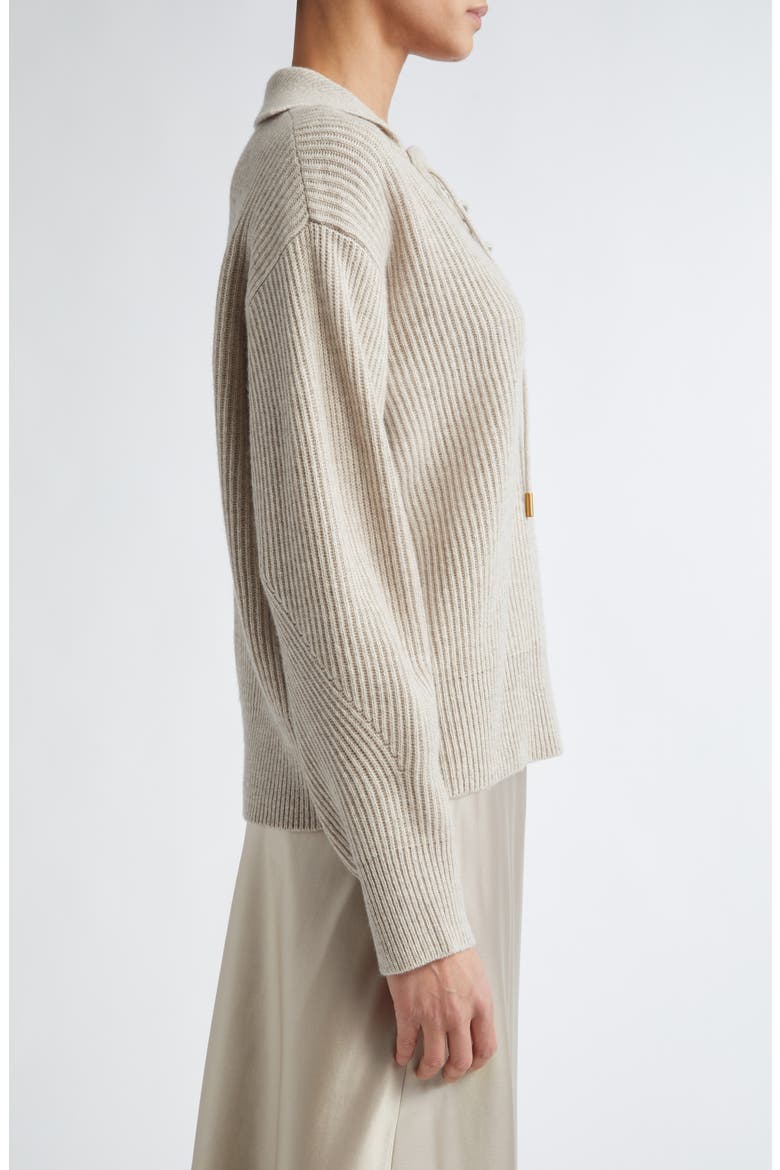 Eccelso Lace-Up Wool & Cashmere Sweater, Alternate, color, SAND