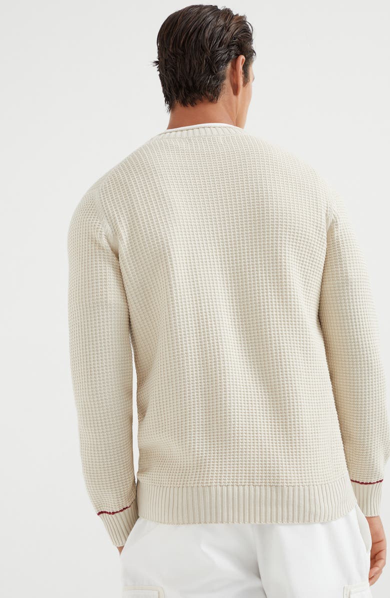 Brunello Cucinelli Waffle stitch sweater, Alternate, color, 