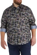 Robert Graham DXL Big & Tall Grid Textured Sport Shirt