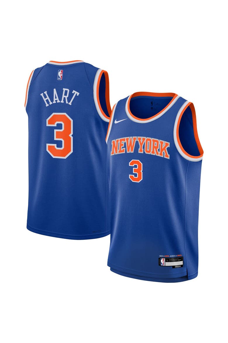 Youth Nike Josh Hart Blue New York Knicks Swingman Jersey - Icon Edition, Main, color, Blue