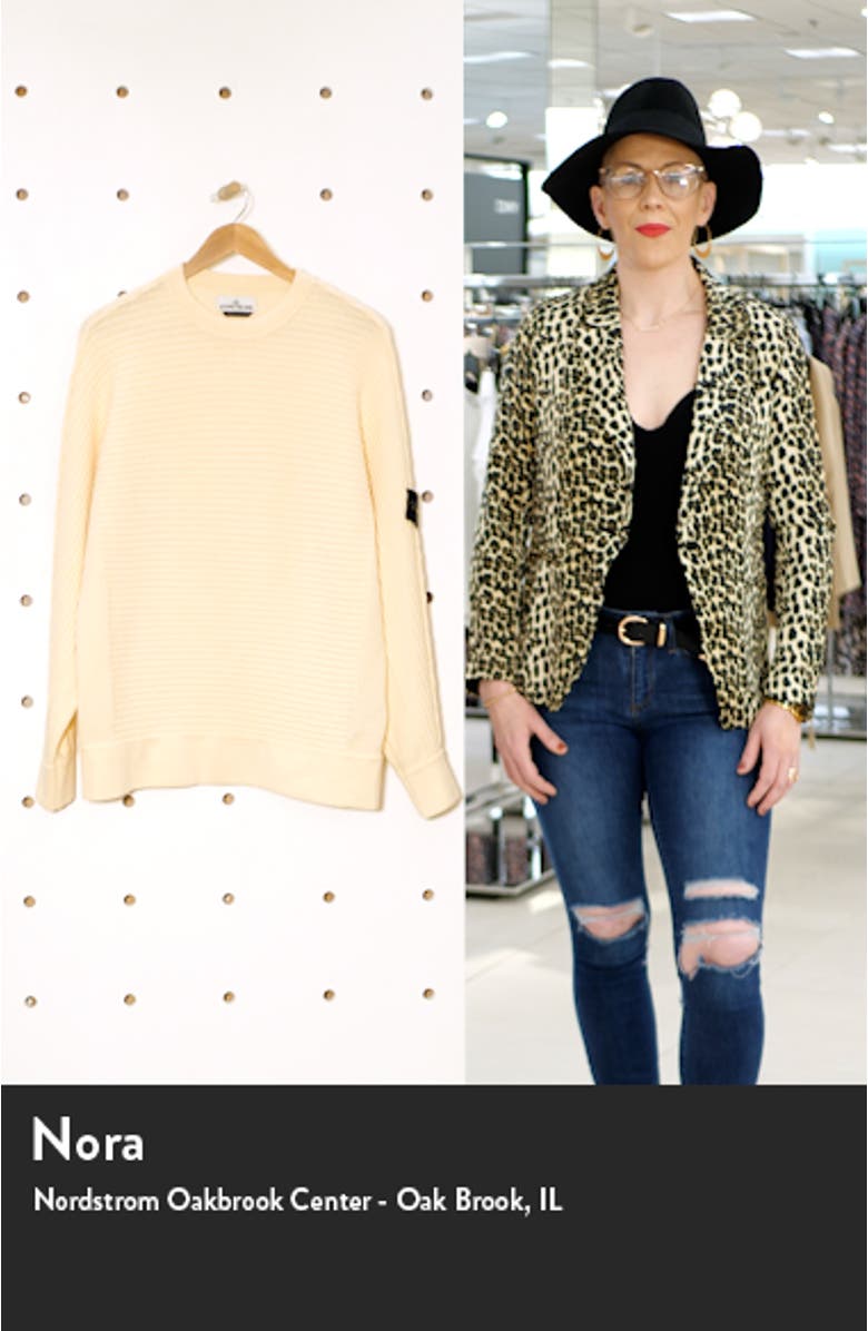 Logo Patch Slim Fit Knit Sweater, sales video thumbnail