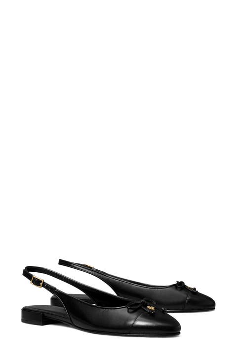 Slingback Cap Toe Flat (Women)