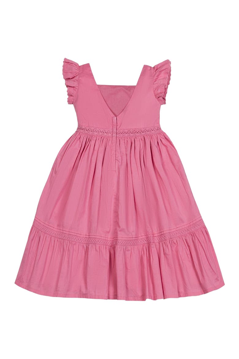 Baby Girls' Organic Flutter Sleeve Maxi Dress, Infant, Alternate, color, Deep Rose