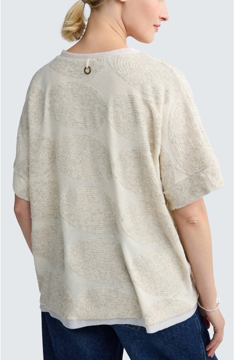 LUUKAA Blair Textured Hemp & Cotton Blouse, Alternate, color, Nature