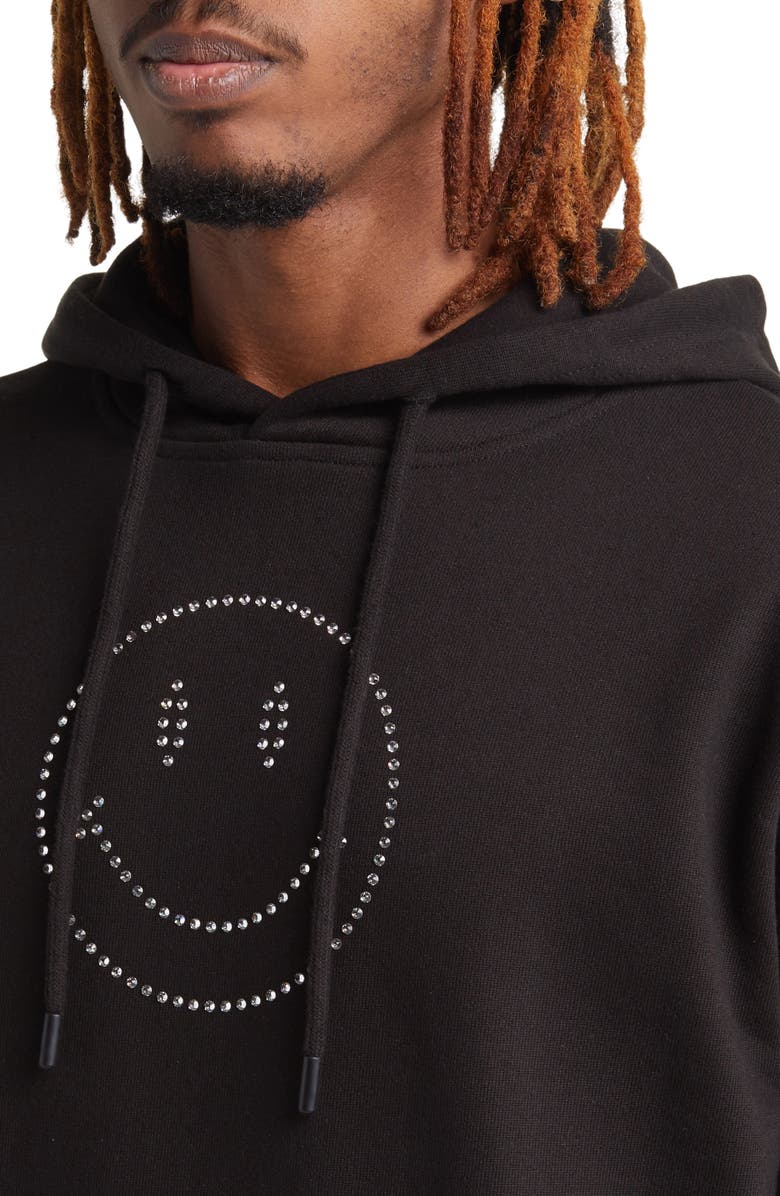MARKET SMILEY<sup>®</sup> Swarovski<sup>®</sup> Crystal Embellished Cotton Hoodie, Alternate, color,