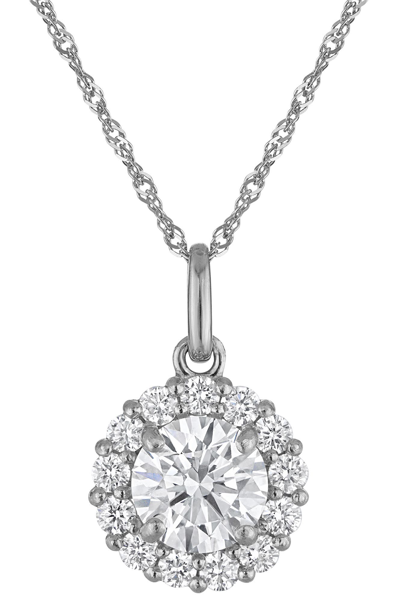 FZN 14K Gold Lab Grown Diamond Pendant Necklace