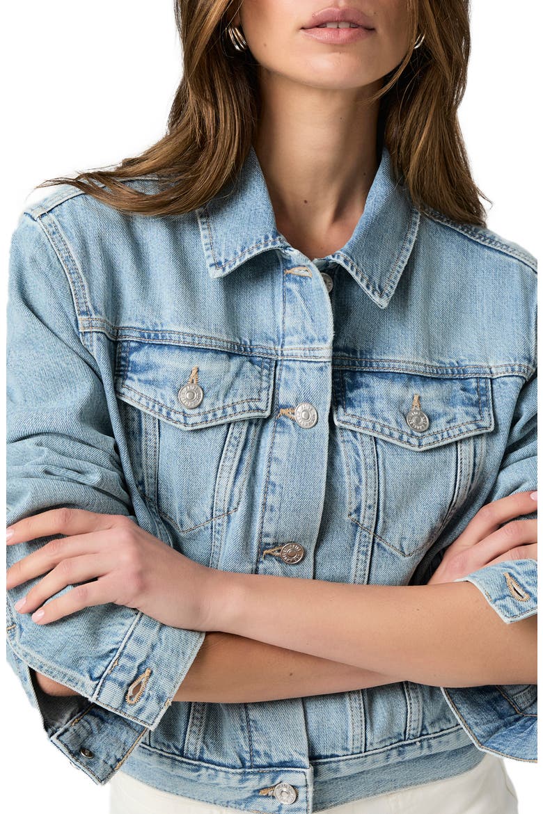 Cici Denim Jacket, Alternate, color, BLESSED