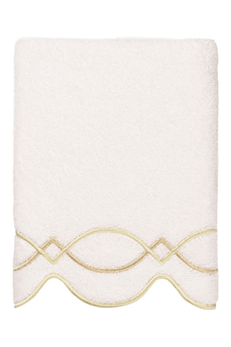 Diamond Chain Scallop 6-Piece Assorted Towels Set, Alternate, color, WHITE/ BEIGE