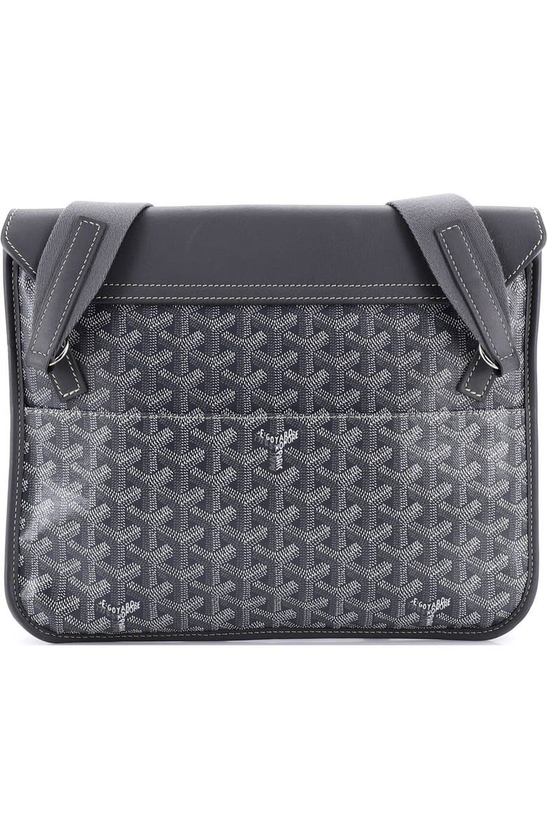 Pre-Owned Goyard Coursier Messenger Bag Coated Canvas and Leather, Alternate, color, Gray