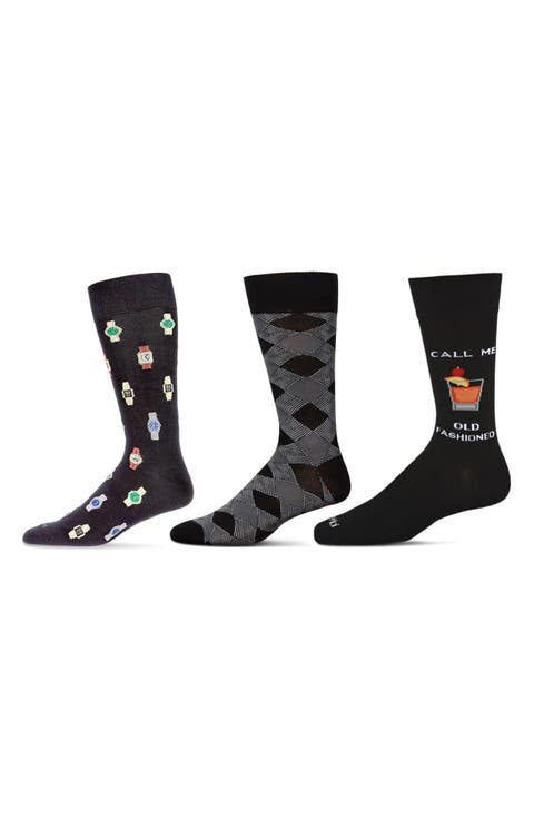 Hobby Assorted 3-Pack Crew Socks