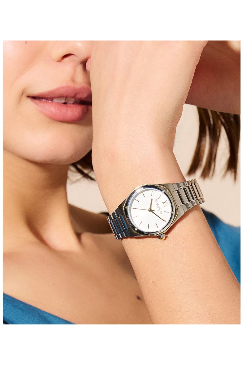 Sports Luxe Hexa Bracelet Watch, 33mm, Alternate, color, WHITE