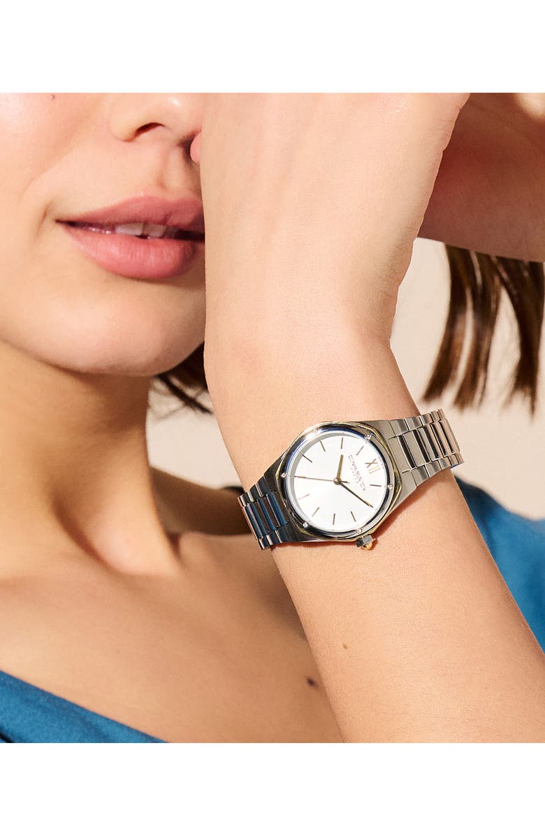 Olivia Burton Sports Luxe Hexa Bracelet Watch, 33mm, Alternate, color, White