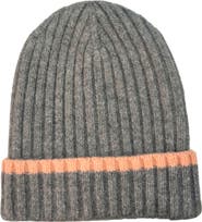 MARCUS ADLER Rib Knit Stripe Cuff Beanie