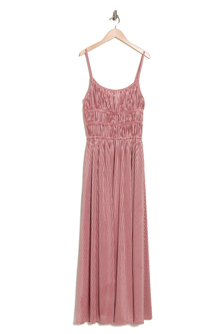 Floral Tiered Velour Dress, Alternate, color, MAUVE