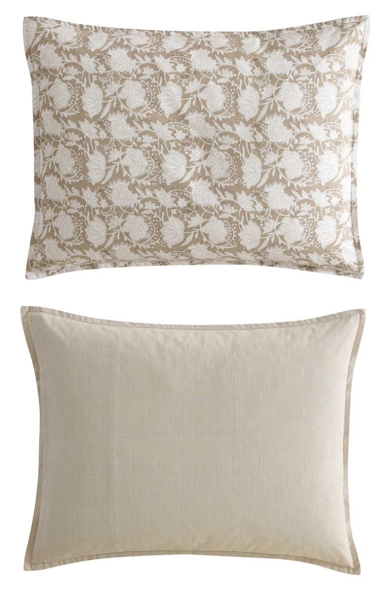 Nautica Bayport Floral Cotton Comforter Set, Alternate, color, Beige