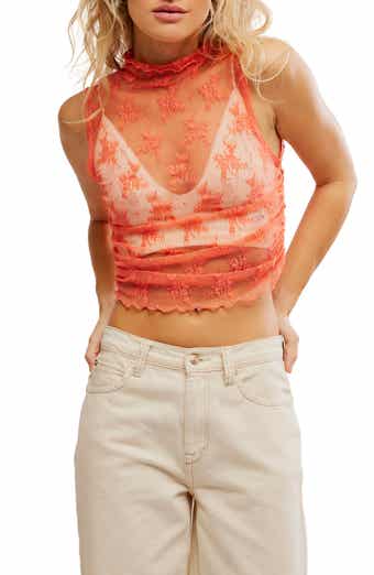 Nice Try Sheer Lace Tank
