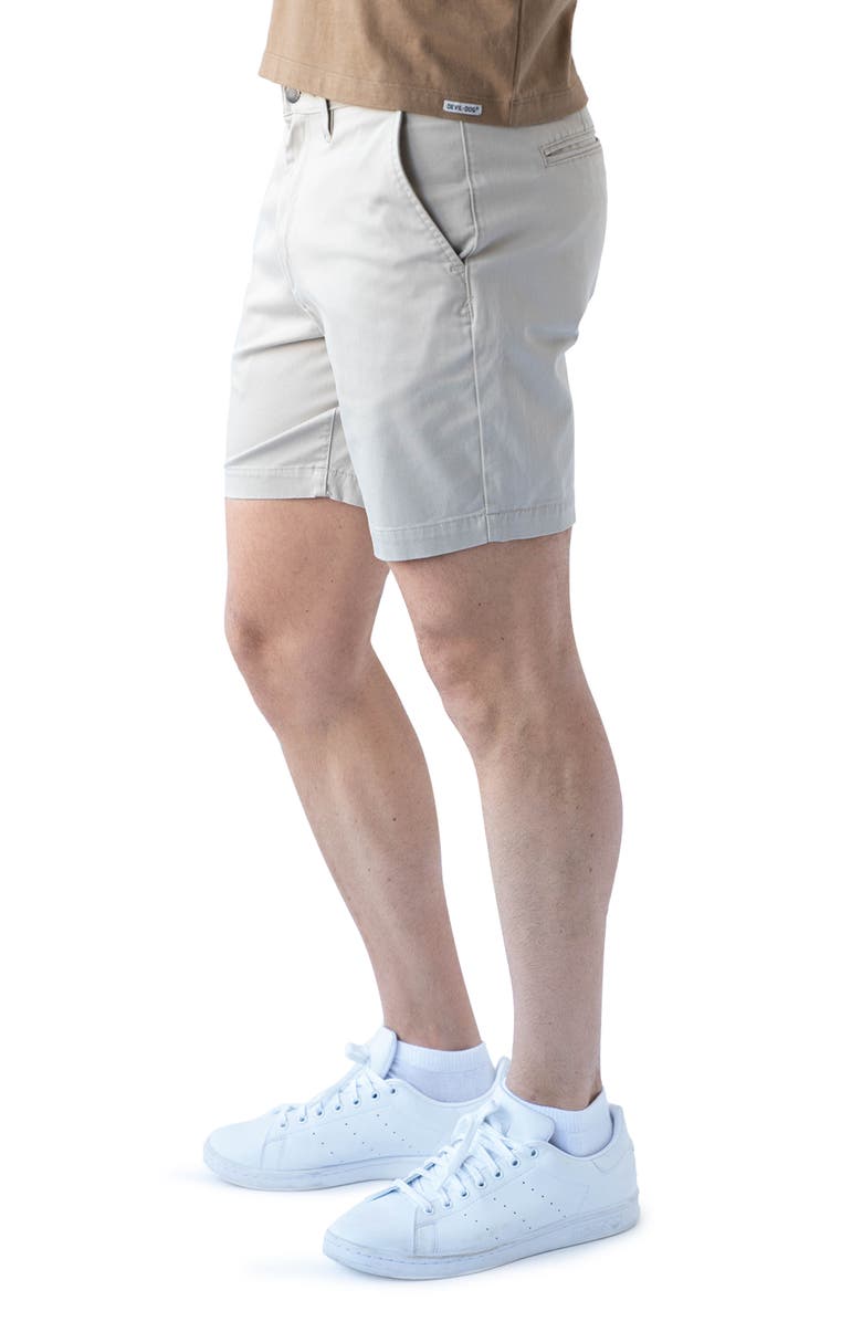Devil-Dog Dungarees 7-Inch Performance Stretch Chino Shorts, Alternate, color, Putty