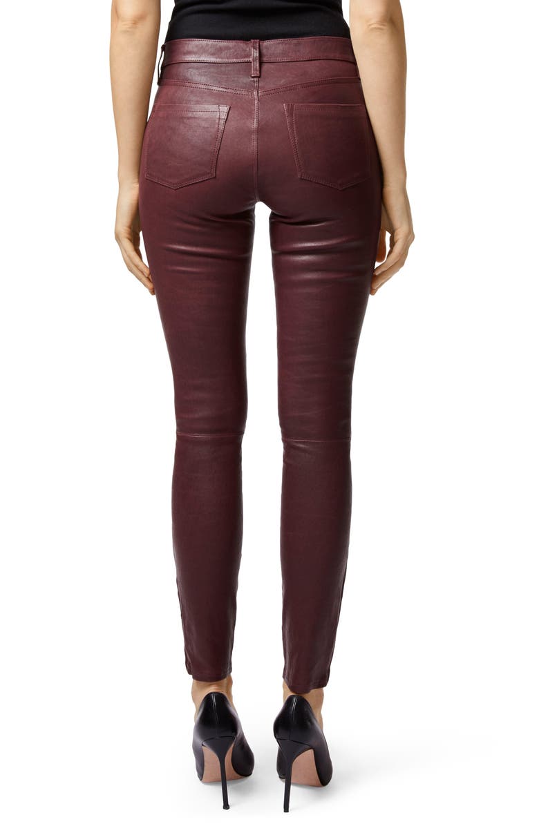 J Brand '8001' Lambskin Leather Pants, Alternate, color, 
