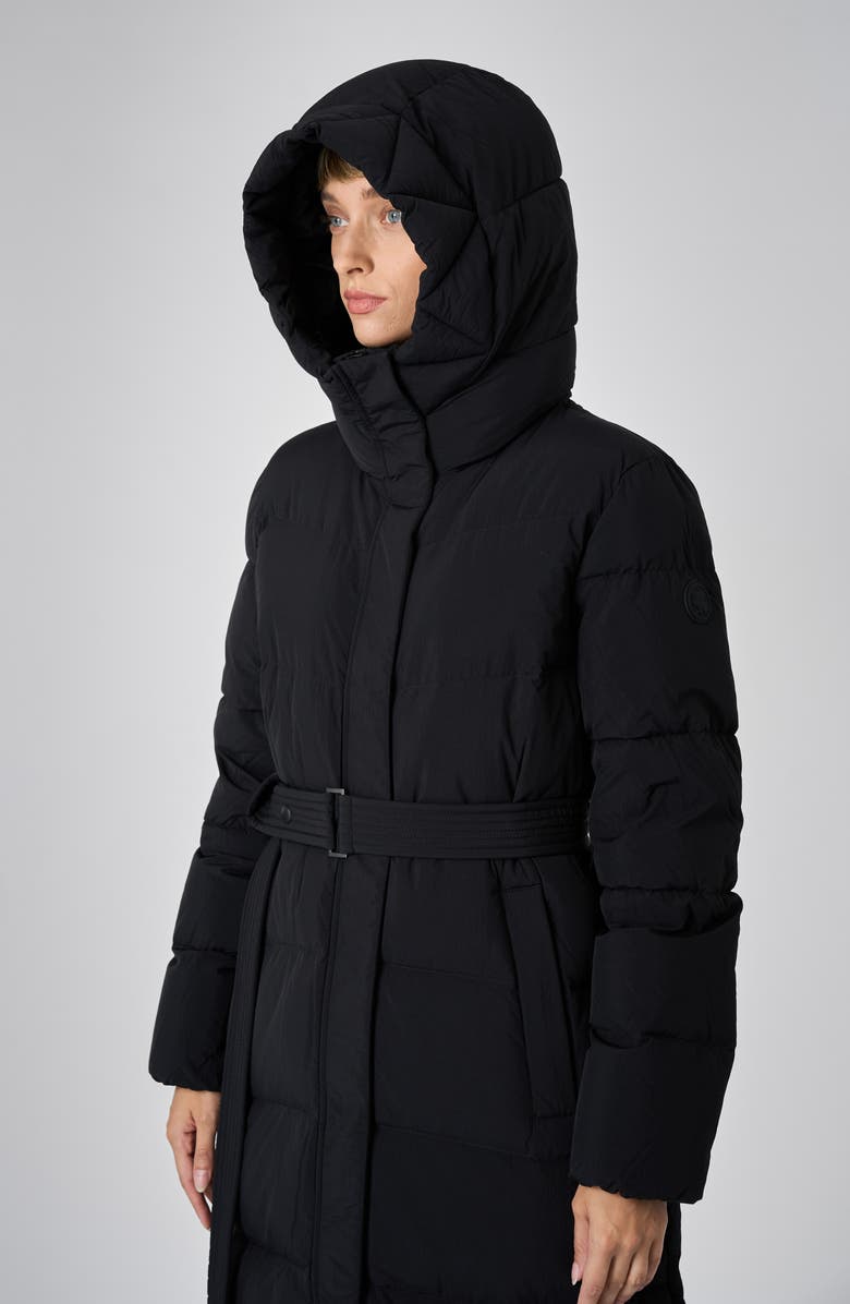 The Recycled Planet Company Vada Belted Water Repellent Puffer Coat, Alternate, color, 