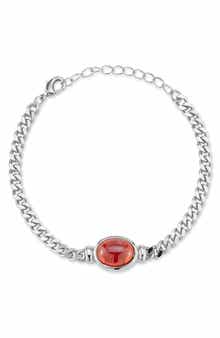 GLAZE JEWELRY Cubic Zirconia Curb Chain Bracelet