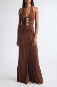 Cinq à Sept Kessan Halter Neck Gown