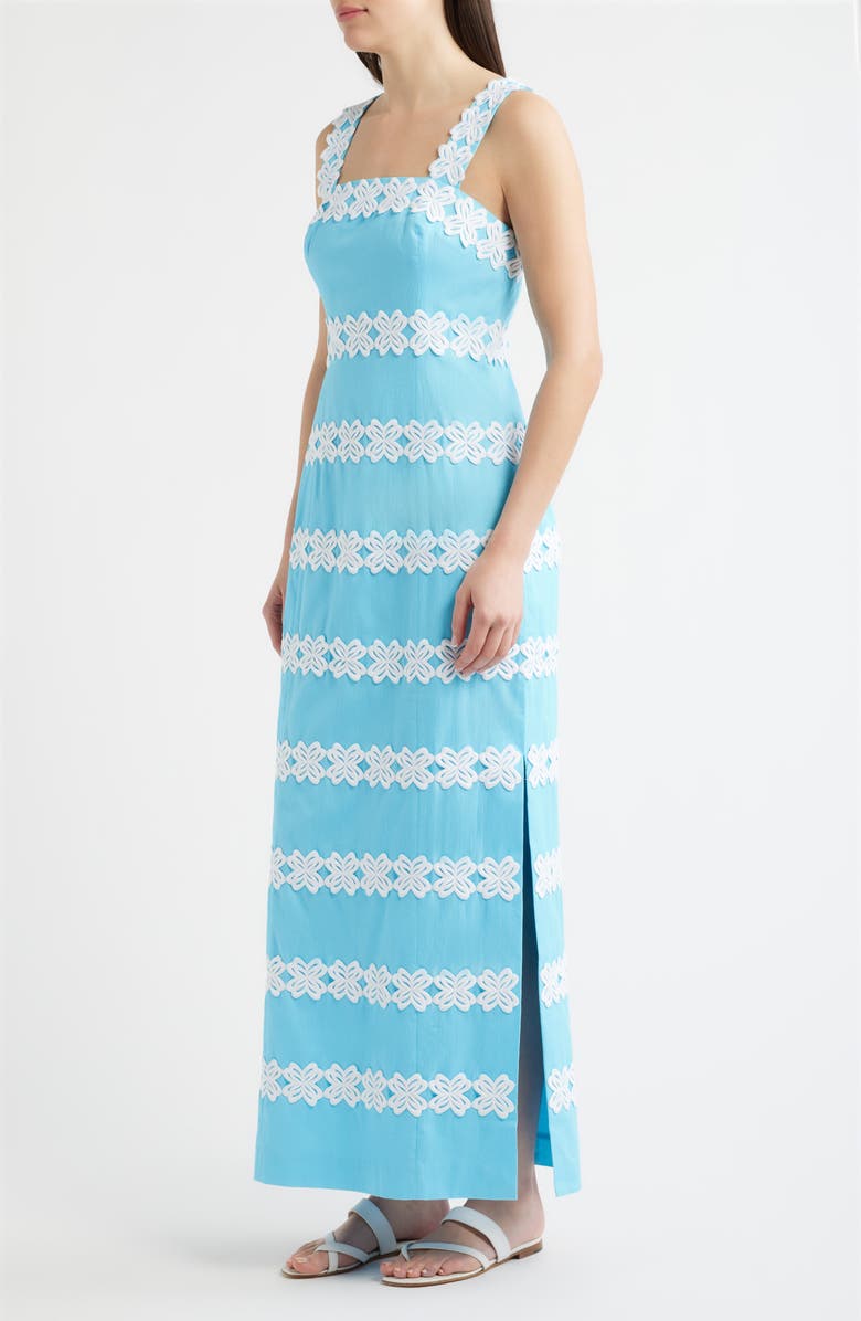 Lilly Pulitzer<sup>®</sup> Davis Linen Maxi Dress, Alternate, color, Capri Blue