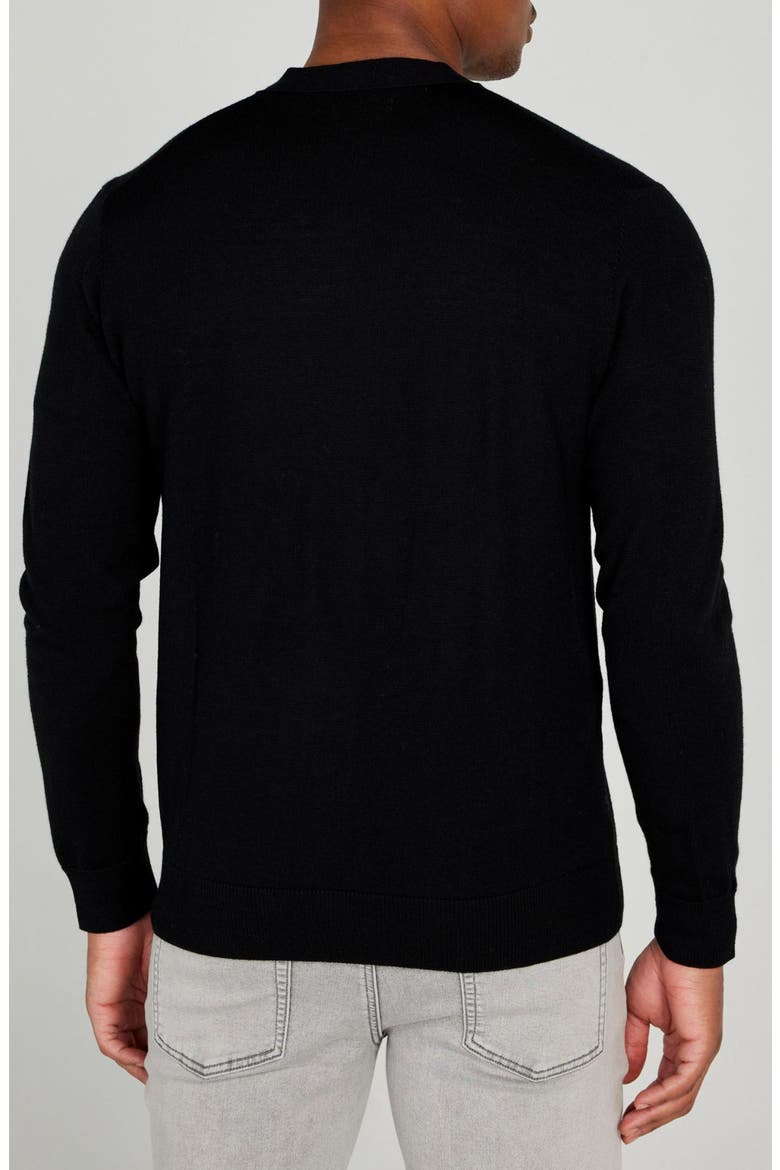 Budlow Merino Wool Cardigan, Alternate, color, TUXEDO