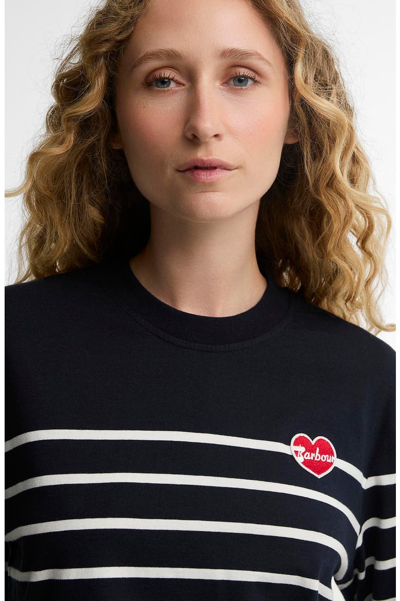 Harling Striped Long Sleeve T-Shirt, Alternate, color, DARK NAVY/ CLOUD