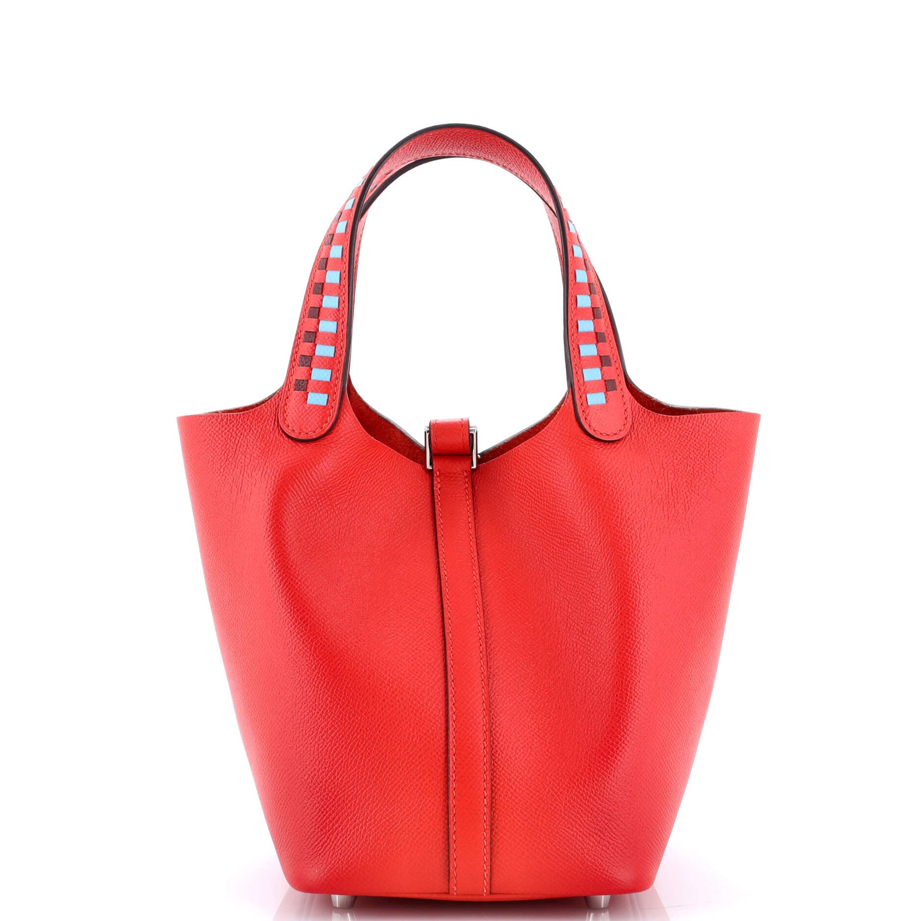 Picotin Lock Bag Tressage Epsom PM, Alternate, color, Orange